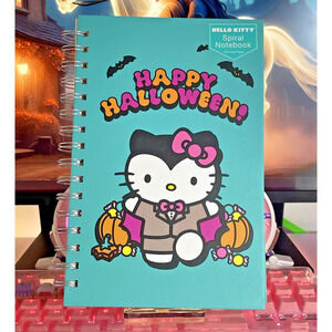 Hello Kitty Halloween Notebook Journal Pumpkin Hard Cover  Spiral 2024 Sanrio